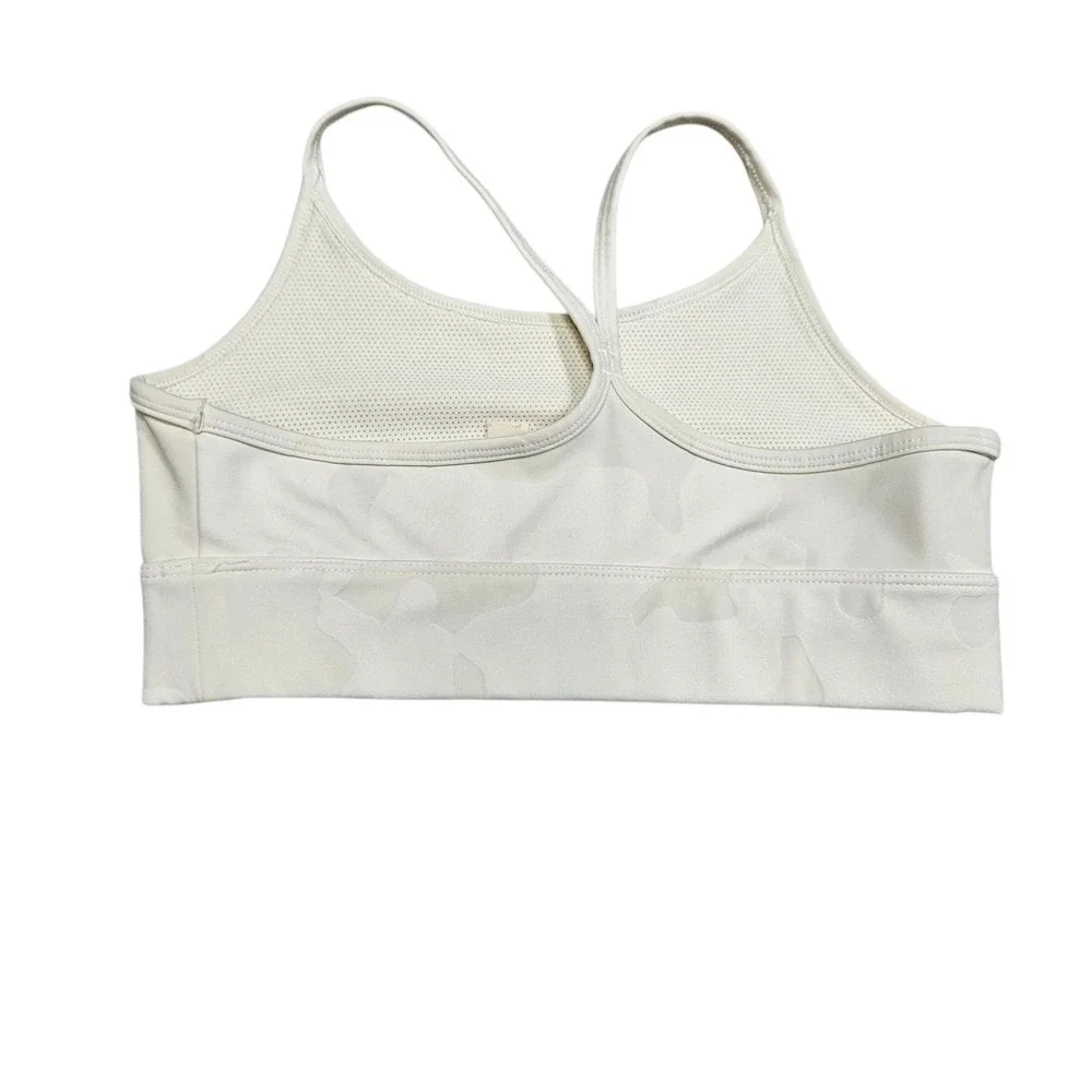Nike Sports Bra Kids Large White Camo Dri-FIT Mesh Lined Athletic Activewear